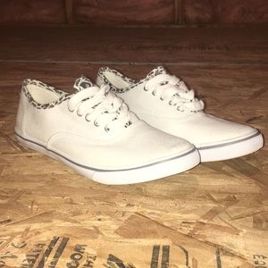 White canvas sneakers